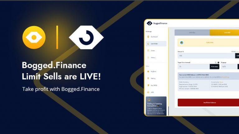 Bogged Finance Launches Take Profit (Limit Sells) for PancakeSwap