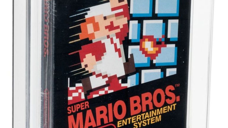 Nintendo classic “Super Mario Bros.”video game for a record amount auctioned