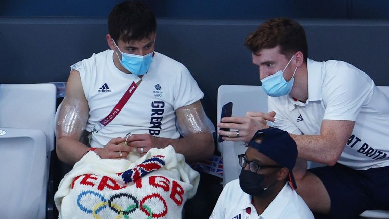 Tom Daley knits in the stands – it’s his secret to success